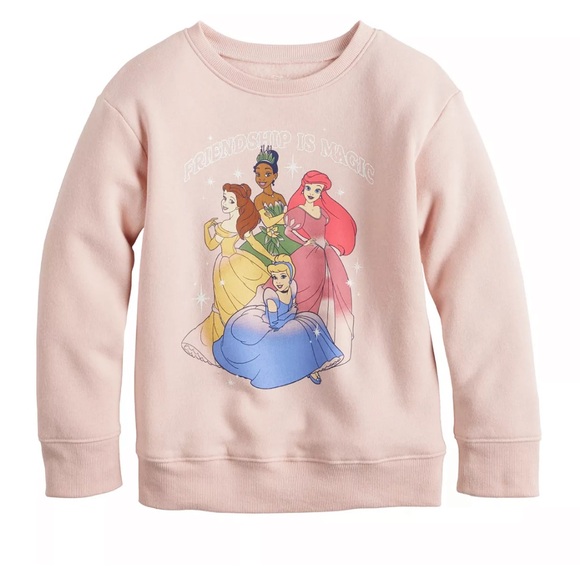 Disney Princess Crewneck Sweatshirt -Jumping Beans Pink Sz-2T NWT - Picture 1 of 6